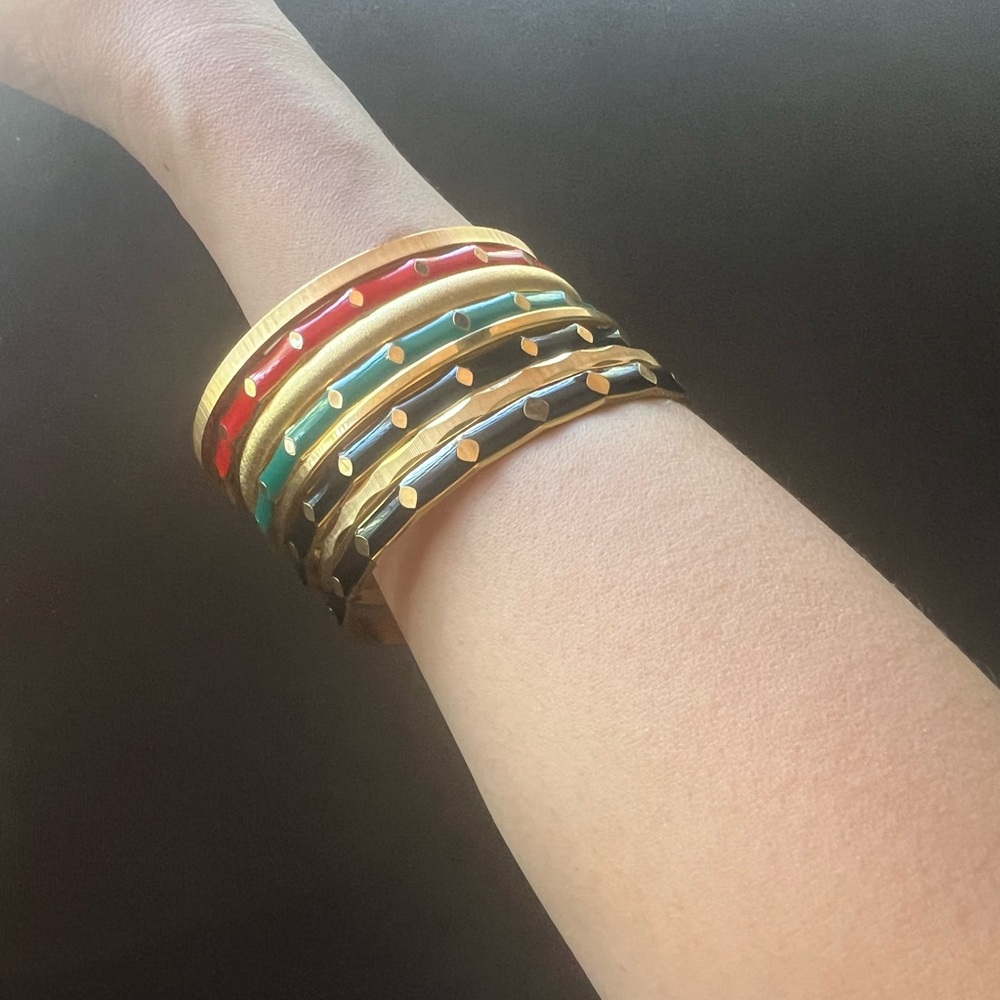 Trifari and Monet Bangle Bracelets 8 pcs